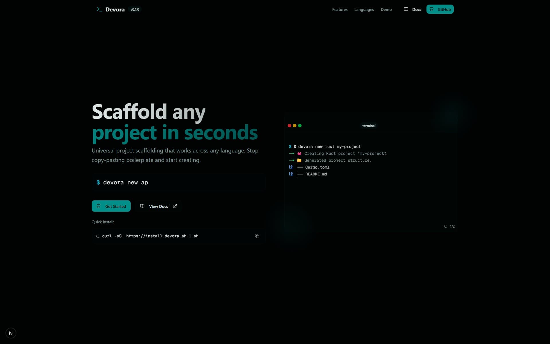 Devora, DevTools · Indie product, before