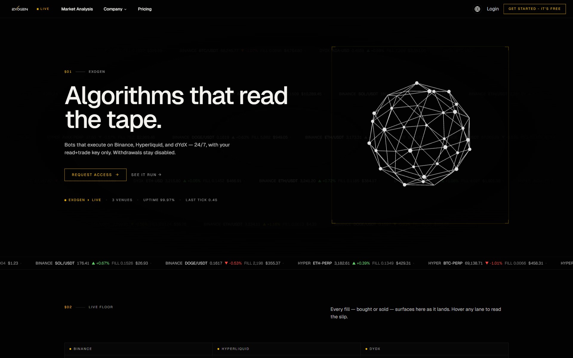 Exogen: a trading platform made legible