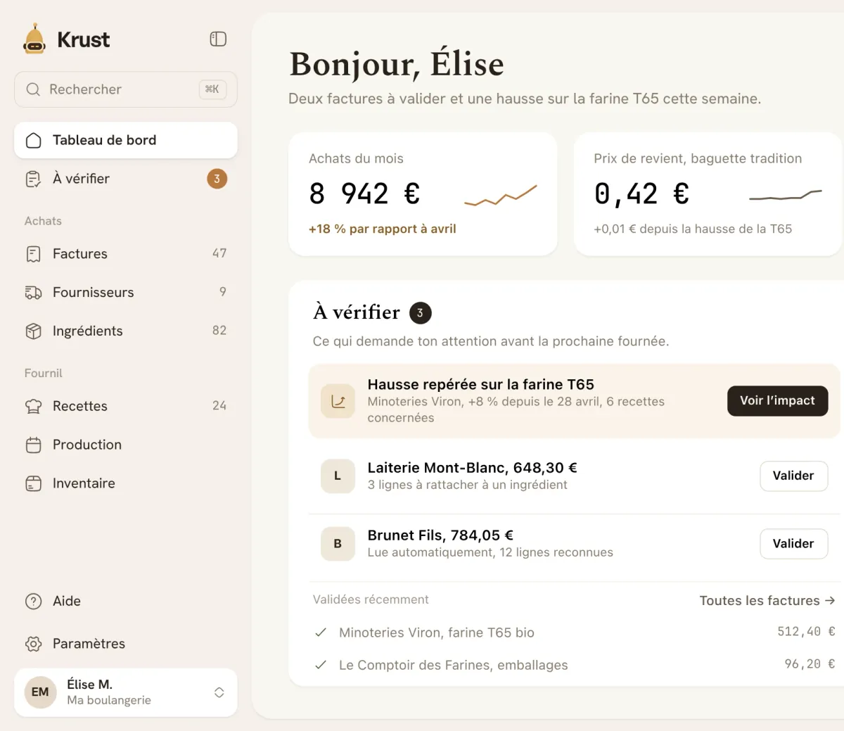 Krust, Vertical SaaS, food